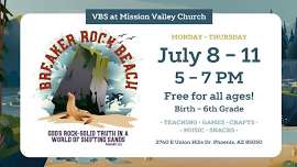 Free VBS at Mission Valley Church 2024