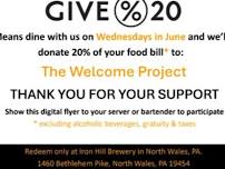 Give 20% Wednesdays in June at Iron Hill Brewery - A Fundraiser!