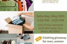 Clothing Giveaway, for Men, Women & Children