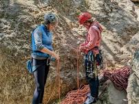 Rock Climbers Learn to Lead Class Outdoors at Cragmont Park