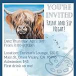 Paint and Sip Night Thursday April 18th.