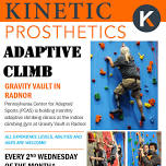 ADAPTIVE CLIMBING NIGHTS @ RADNOR (GRAVITY VAULT)