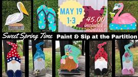 Sweet Spring Time Paint & Sip at the Partition