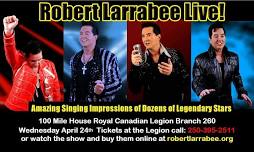 Robert Larrabee singing impressionist, actor, comedian, and recording artist.