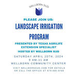 Landscape Irrigation Program