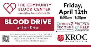 Blood Drive at the Kroc with The Community Blood Center