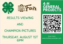 4-H General Projects- Results Viewing and Champion Pictures