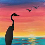 Heron at Sunset