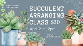 SUCCULENT ARRANGING CLASS AT ACKERMAN WINERY