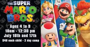 Super Mario Summer camp for ages 4 to 9