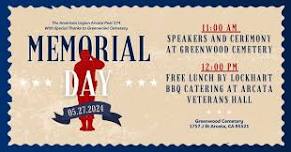 Memorial Day Remembrance Ceremony & BBQ