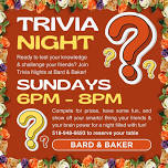 Sunday Night Trivia at Bard & Baker