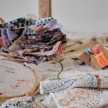 Slow stitch for Wellbeing with Alice and Ginnie