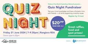 QUIZ NIGHT FUNDRAISER - Violence Free North Canterbury