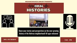 Record Your Oral History at Melrose