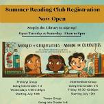 Summer Reading Club – Grade 6 to 8