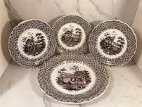 English Staffordshire Plates and Platters