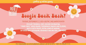 Patio Tuesday: Boogie Back Bash!