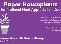 Paper Houseplants for National Plant Appreciation Day