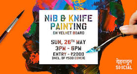 Nib & Knife Painting on Velvet Board