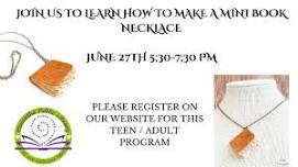 Join us to Learn how to make a mini book necklace