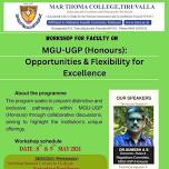 Two Day Workshop on MGU- UGP (Honours): Opportunities and Flexibility for Excellence