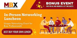 BONUS EVENT: Fairfax VA In-Person Networking