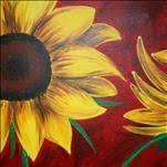 Sunflower on Red