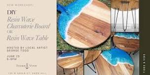 DIY Resin Wave Charcuterie Board OR Teak Side Table