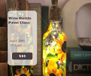 *Public Wine Bottle with Fairy Lights Paint Class* Sunday April 28th 11-1pm