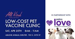 Low-Cost Dog & Cat Vaccine Clinic