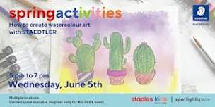 How to create watercolour art with STAEDTLER at Staples Edmonton Common