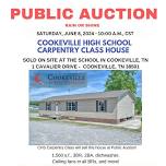 PUBLIC AUCTION - CHS Carpentry Class House at One Cavalier Drive, Cookeville, TN