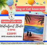 Dog or Cat Seascape at the Studio