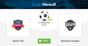 Suwon City - Gimcheon Sangmu South Korea / K-League 1 September 21, 2024