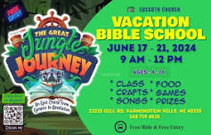 Vacation Bible School 2024 @ Succoth Church in Farmington Hills