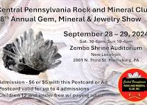 Central Pennsylvania Rock and Mineral Club – 58th Annual Show