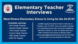 West Riviera Elementary Teacher Interviews