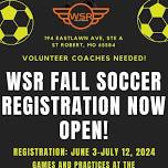 WSR Fall Soccer Registration