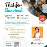 Thai for Survival Workshop with Kru Fon Thai @ChiangMai