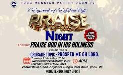 Praise Night . Praise God in His Holiness