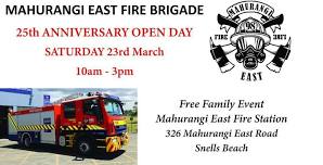 Mahurangi East Volunteer Fire Brigade 25th Anniversary Open Day