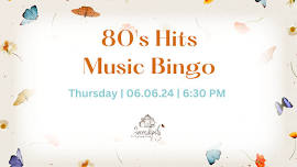 80’s Hits Music Bingo