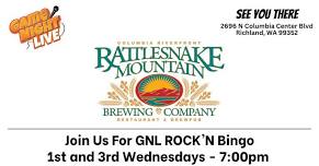 Game Night Live ROCK'N Bingo is at Rattlesnake Mountain Brewing Co