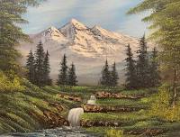 Bob Ross Inspired Oil Painting with Duane Webb