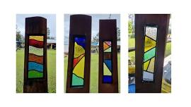 Garden Post with Leadlight Glass Insert Sat June 8 - 9-4.30