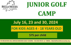 Briggs Woods Junior Golf Camp 2024