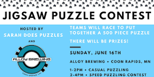 Jigsaw Puzzle Contest at Alloy Brewing with Sarah Does Puzzles - June 2024