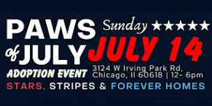 Paws of July Adoption Event at Famous Fido Rescue