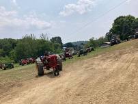 Saturday stock Antique tractor pulls